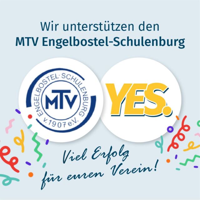 Wir sind neuerdings Sponsor des MTV Engelbostel-Schulenburg. Wir wünschen dem Verein alles Gute und viel Erfolg für seine Mitglieder. 🏐⚽️🥎👏

#mtvengelbostelschulenburg #sportvereinhannover #sponsoringhannover #sporthannover #engelbostel #schulenburg #yes #yeslogopädie #yesergotherapie #hannoverergotherapie #hannoverlogopädie